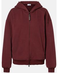 Brunello Cucinelli - Monili Cotton Jersey Zip-Up Hoodie - Lyst
