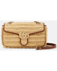 Gucci - Gg Marmont Medium Woven Shoulder Bag - Lyst
