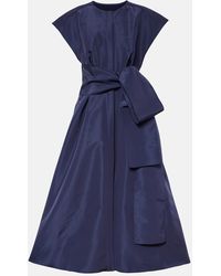 Carolina Herrera - Bow-detail Silk Midi Dress - Lyst