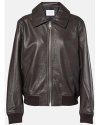 Yves Salomon - Leather Bomber Jacket - Lyst