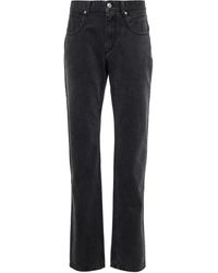 Damen Bekleidung Jeans Jeans mit gerader Passform Étoile Isabel Marant Denim High-Rise Straight Jeans Ticosy in Natur 