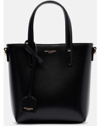 Saint Laurent - Toy Mini Leather Shopping Tote - Lyst