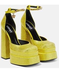 Versace - Medusa Aevitas Embellished Platform Pumps - Lyst