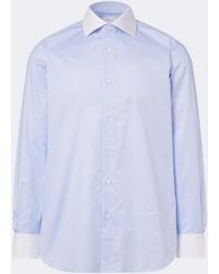 Brioni - William Striped Cotton Poplin Shirt - Lyst