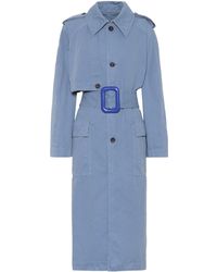 Acne Studios Cotton And Linen Trench Coat - Blue