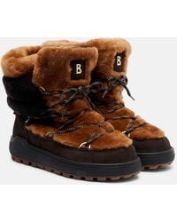 Bogner - Bottines Apres-Ski Chamonix En Shearling Et Daim - Lyst