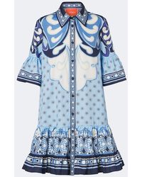 La DoubleJ - Choux Printed Cotton Poplin Shirt Dress - Lyst