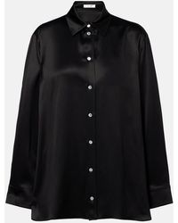 The Row - Camisa Oversized Sisilia De Saten De Seda - Lyst