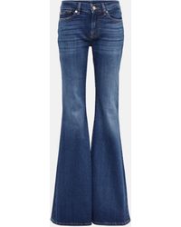 7 For All Mankind Low-Rise Flared Jeans Soho - Blau