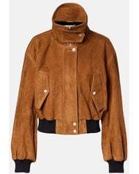 Nour Hammour - Bomberjacke Briar Aus Veloursleder - Lyst