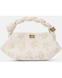 Ganni - Tote Bag Bou Mini Aus Canvas - Lyst