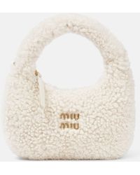 Miu Miu - Wander Small Shearling Shoulder Bag - Lyst