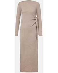 Jardin Des Orangers - Gathered Wool And Cashmere Midi Dress - Lyst