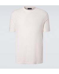 Thom Sweeney - Linen-Blend T-Shirt - Lyst