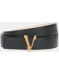 Versace - Virtus Leather Belt - Lyst