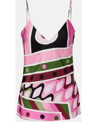 PUCCI - Vivara Silk Satin Top - Lyst