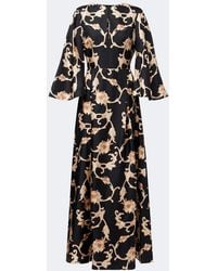 La DoubleJ - Belle Printed Silk Twill Kaftan - Lyst