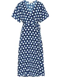 Diane von Furstenberg Wickelkleid Kelsey aus Seiden-Jersey - Blau