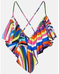 PUCCI - Top De Bikini Iride Con Volantes - Lyst