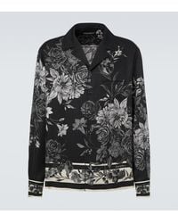 Dolce & Gabbana - Floral Polka-Dot Silk Shirt - Lyst