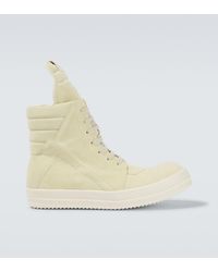 Rick Owens - Geobasket Suede High-Top Sneakers - Lyst