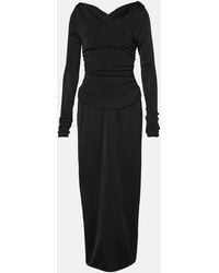 KHAITE - Fable Draped Shirred Maxi Dress - Lyst