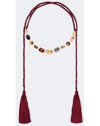 Jennifer Behr - Leah Crystal--Embellished Silk Necklace - Lyst
