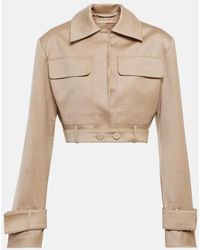 AYA MUSE - Cropped Wool-blend Jacket - Lyst