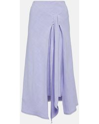 Victoria Beckham - Asymmetric Tie-Dyed Maxi Skirt - Lyst