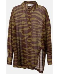 The Attico - Zebra-Print Cotton Muslin Shirt - Lyst