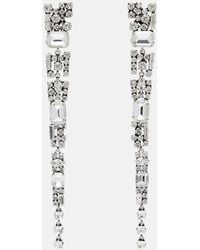 Saint Laurent - Crystal-Embellished Clip-On Earrings - Lyst