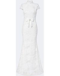 Rebecca Vallance - Medici Embellished Lace Open-Back Gown - Lyst