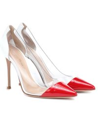 Gianvito Rossi Salones Plexi 105 de charol - Rojo