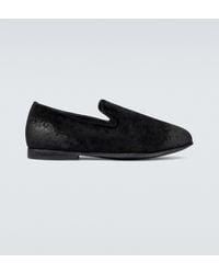 Dolce & Gabbana Exklusiv bei Mytheresa – Loafers aus Samt - Schwarz