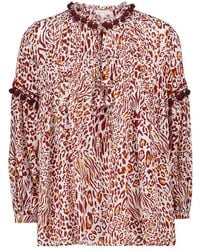 Poupette - Clara Leopard-print Blouse - Lyst