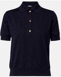 Max Mara - Cotton, Silk, And Cashmere Polo Sweater - Lyst
