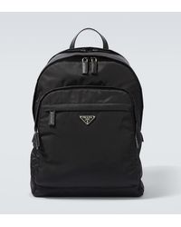 Prada - Re-Nylon Leather-Trimmed Backpack - Lyst