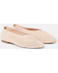 STAUD - Alba Crochet Ballet Flats - Lyst