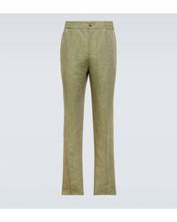 Etro - Linen Straight Pants - Lyst
