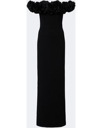 Rebecca Vallance - Odetta Floral-Applique Off-Shoulder Crepe Gown - Lyst