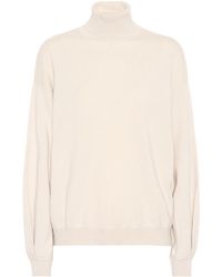 Brunello Cucinelli Cashmere Turtleneck Sweater - Natural