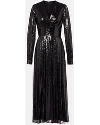 Elie Saab - Sequined Tulle Maxi Dress - Lyst