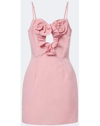 Magda Butrym - Floral-Applique Cotton And Silk Minidress - Lyst