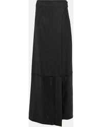 Victoria Beckham - High-rise Wool-blend Maxi Skirt - Lyst