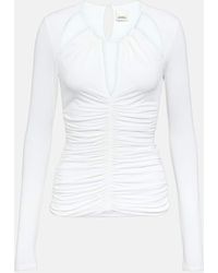 Isabel Marant - Levona Cutout Ruched Jersey Top - Lyst
