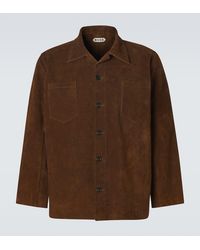 Bode - Suede Overshirt - Lyst