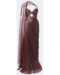 Maria Lucia Hohan - Zephyra Scarf-Detail Silk Bustier Gown - Lyst