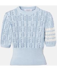 Thom Browne - 4-Bar Pointelle Cotton Top - Lyst