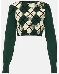Burberry - Cropped-Pullover aus Baumwolle - Lyst