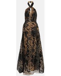 Elie Saab - Sequined Halterneck Gown - Lyst